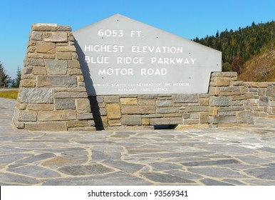 Highest Elevation On The Blue Ridge Parkway Sign