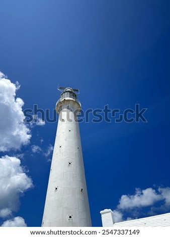 Highest point Bermuda Lighthouse with beautiful clouds