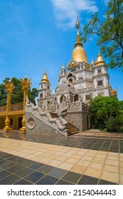 Highest resolution image of Buu Long Pagoda. One of the biggest Pagoda in Ho Chi Minh City where tourists come to sightseeing and take photos - Shutterstock ID 2154044443