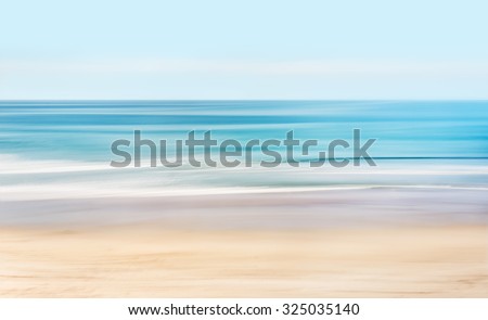 A high-key, abstract seascape of the Pacific ocean off the coast of California.