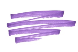 Highlight Pen Brush Purple For Marker, Highlighter Brush Marking For Headline, Scribble Mark Stroke Of Highlighted Pen