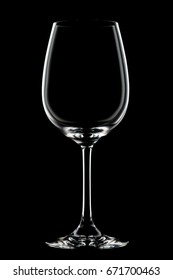 Highlight Of Wine Glass Isolated With Black Background