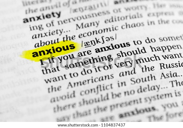 highlighted-english-word-anxious-definition-dictionary-stock-photo