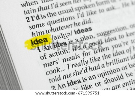 definition of the word idea