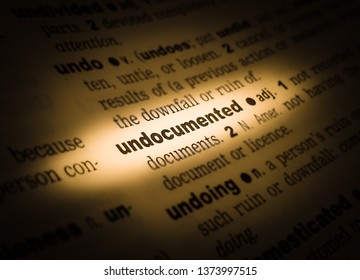 A Highlighted Word In A Page That Reads:
Undocumented