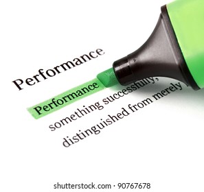 Highlighter and word performance concept background