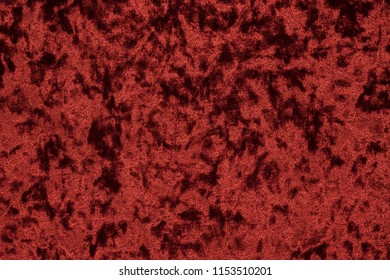 Highly Detailed Texture Of Red Velour Cloth.