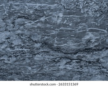 Highly patterned grey Rock formation close ups from the coast showing erosion patterns and layering