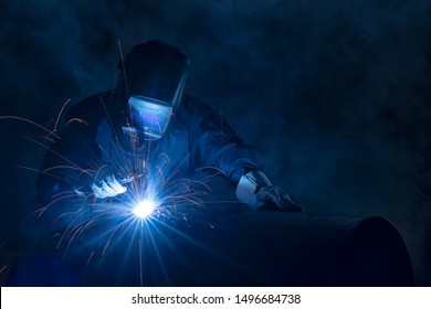 Highly skilled welder workers are welding in the construction site in the factory. - Powered by Shutterstock