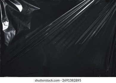 High-quality image featuring a plastic cellophane texture. Its unique crinkly and translucent character adds a tactile dimension to designs. Ideal for crafting a modern transparent aesthetic