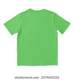 High-quality mockup of a green T-shirt showcasing the back view. Perfect for apparel branding, clothing design, and print templates.