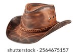 High-Quality PNG of Cowboy hat cut out Isolated on White Background – High Resolution