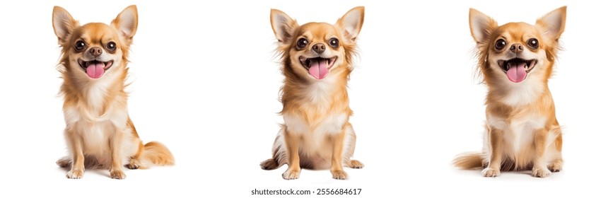 Высококачественный PNG Happy Chihuahua Изолированный на белом фоне - Высокое разрешение