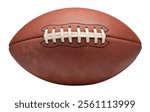 High-Quality PNG of Leather American football ball isolated on white background; American football ball sports equipment on white PNG File. – High Resolution