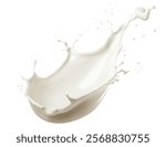 High-Quality PNG Milk Splash Crown Isolated on White Background