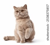 High-Quality PNG portrait of british kitten Isolated on White Background – High Resolution