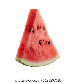 Rebanada de sandía PNG de alta calidad - Jugosa fruta roja de verano aislada en blanco