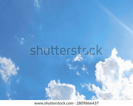 High-quality texture of a clear blue sky and clouds for graphic design use.