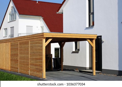 High-quality wooden carport
