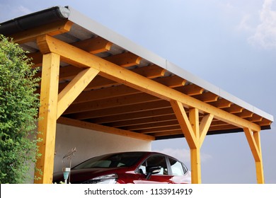 High-quality wooden carport