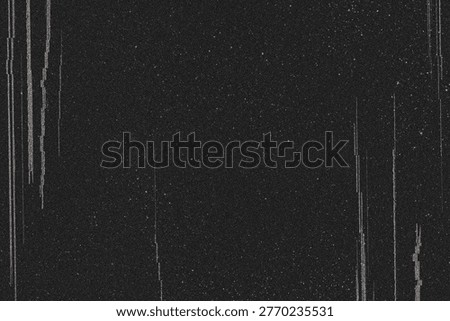 High-resolution abstract background featuring a dark black texture with cinematic film grain, digital noise, and vertical glitch distortion lines. Perfect for gritty urban designs, tech-themed posters, and creative overlays.