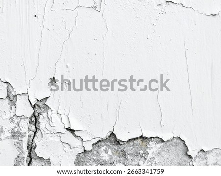 High-resolution broken wall texture, perfect for adding a grunge, industrial. Features deep cracks, weathered plaster, and exposed brick details.