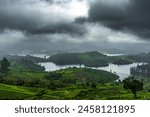 High-Resolution Emerald Lake Landscape: Captivating Views from Nilgiris Ooty, Tamil Nadu, India