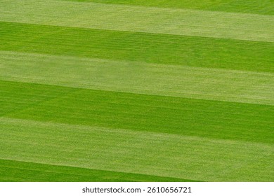 A high-resolution image of a well-maintained baseball field, showcasing pristine green turf with professional patterns The image is suitable for marketing materials, sports events, team branding, an