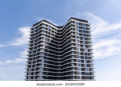 high-rise building near the sea. Modern house - Powered by Shutterstock