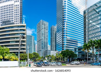 Highrise buildings in Brickell, Miami.