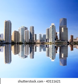 The High-rise Buildings In Downtown Miami Florida