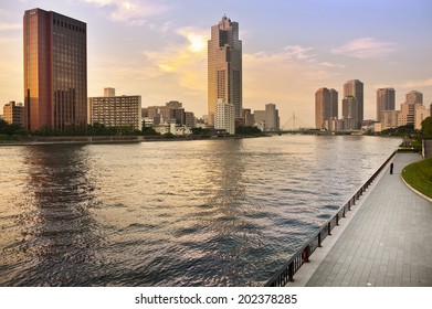 High-Rise Mansions Along The Sumida River