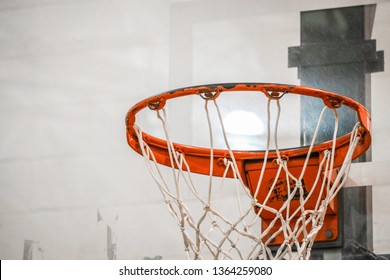 Highschool Gym Basketball Hoop