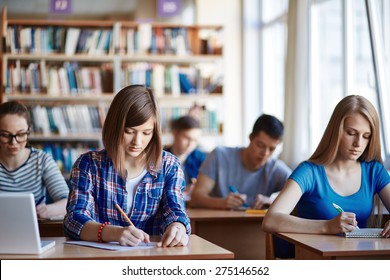 Highschool Students Carrying Out Written Task