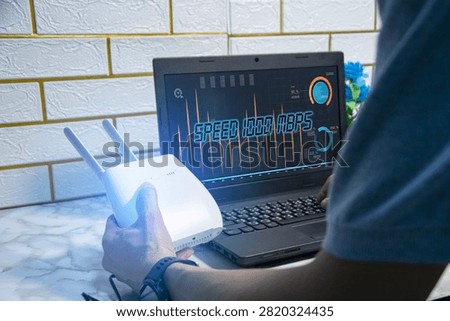 High-speed internet connection speed test, network bandwidth technology, speed optimization.
