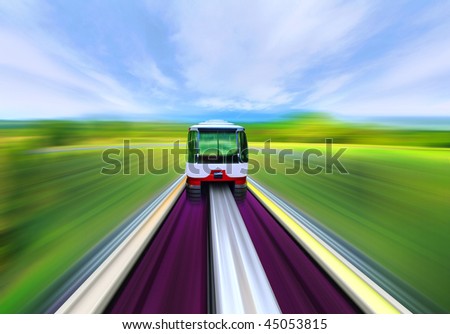 High-speed train with motion blur in the country Stock photo © 