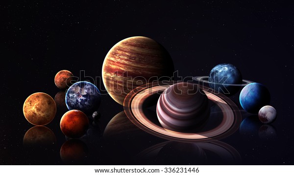 Hight quality solar system planets. Elements of this\
image furnished by NASA