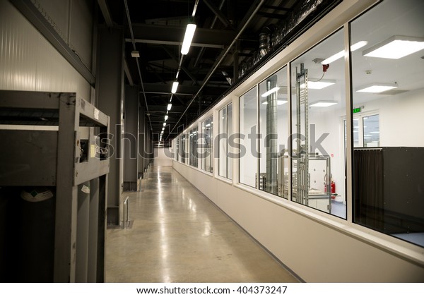High-tech\
machinery and technology equipment in in sterile factory hall for\
producing high-tech car and jet modules and high-end component,\
Plovdiv, SENSATA Bulgaria, April 08,\
2016.