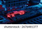 High-tech Robotics in a Semiconductor Facility Perform Microchip Assembly With Extreme Precision, Production Efficiency and Ensuring High-quality Electronic Components at Sub-3nm Scales.