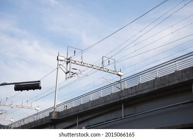 High-voltage Power Line Of Elevated Rail