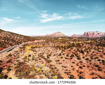 Highway in Arizona and desert