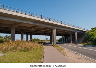 Highway Bridge In Denmark 