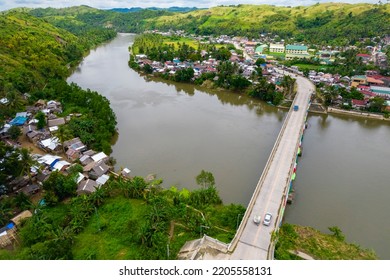 Highway Bridge Traverses River Namesake Town Stock Photo 2205558131 ...