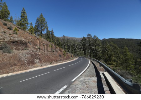 Highway in Canary Islands