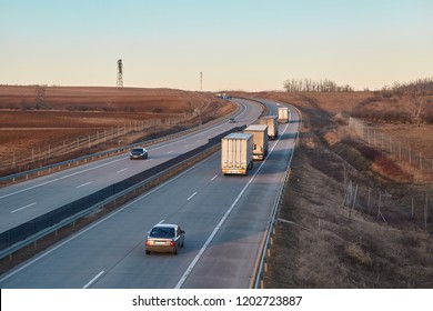 Highway with cars passing by