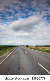 highway with cloudy sky