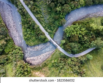 Highway In Colombia And River