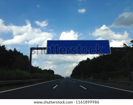 Similar – Motorway signpost to Berlin