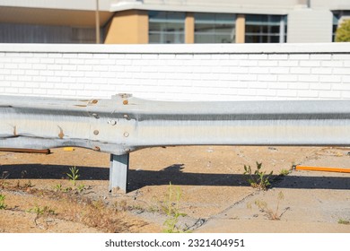 Highway guard rails symbolize safety and protection, guiding the path ahead with a sense of resilience and caution. A metaphor for life's journey and the need for boundaries