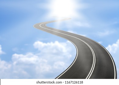 Risk Uncertainty Represented By Winding Road Stock Illustration ...